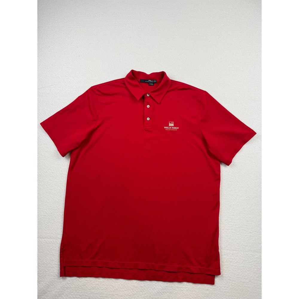 RLX Ralph Lauren Golf Polo Shirt Cotton Blend Wells Fargo Championship Red XL